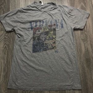 NIRVANA Vintage Gray Graphic Tee